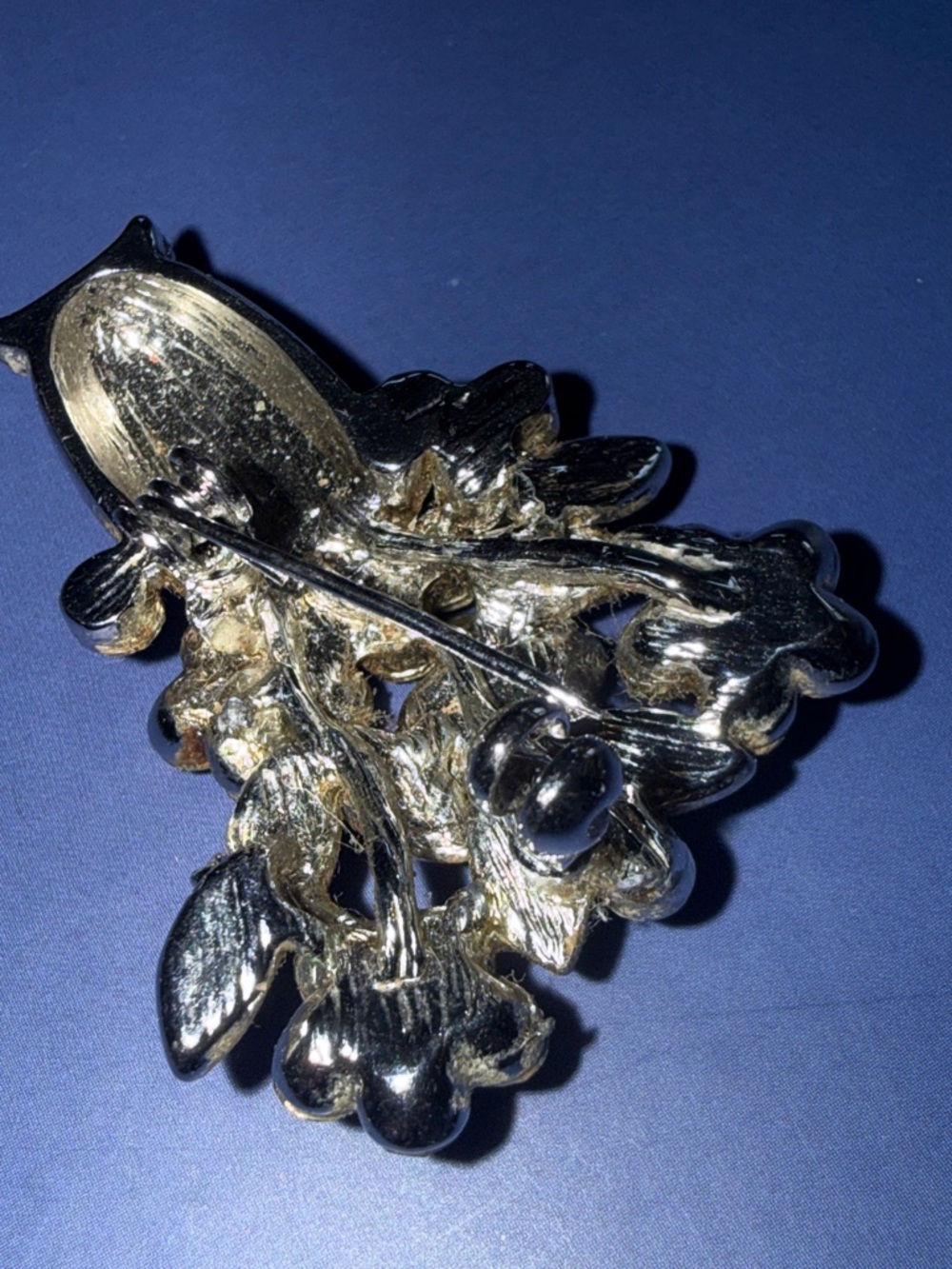 Vintage Floral Rhinestone Bouquet giardinetto or "garden" Brooch in Multicolor - Picture 6 of 9